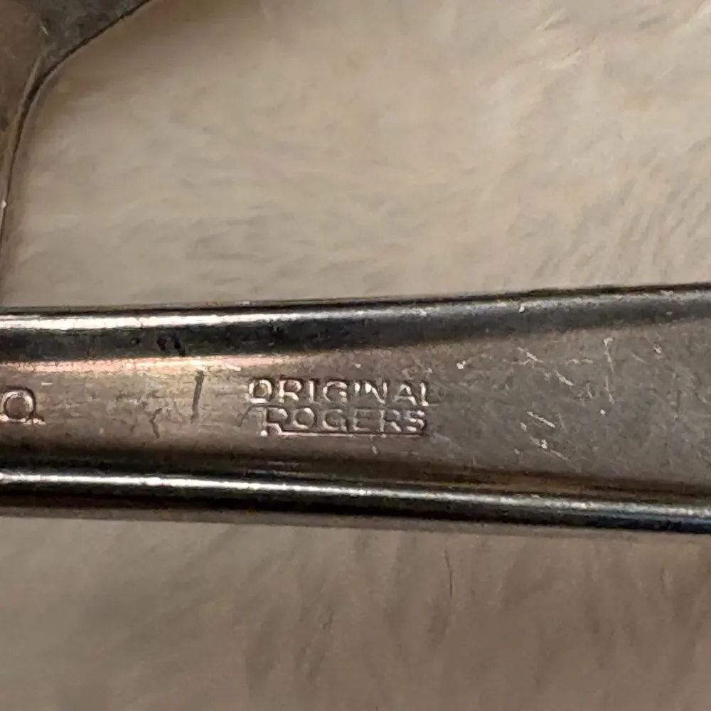 WM Rogers International Silver Plate Serving Spoon & Fork Set Serveware